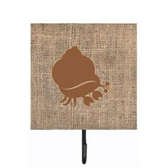 Hermit Crab Burlap and Brown Leash Or Key Holder