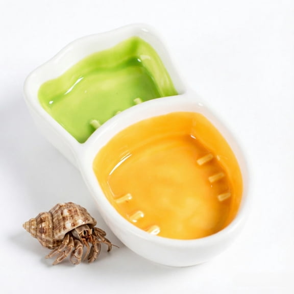 Hermit Crab Food Dish for Ceramic Mini Bowl Water for Hermit Crabs, Wolf Spiders, Snails