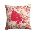 thumbnail image 1 of Hermit Crab Shabby Chic Pink Roses  Fabric Decorative Pillow, 1 of 4