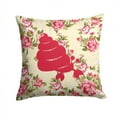 thumbnail image 1 of Hermit Crab Shabby Chic Yellow Roses Fabric Decorative Pillow, 1 of 4
