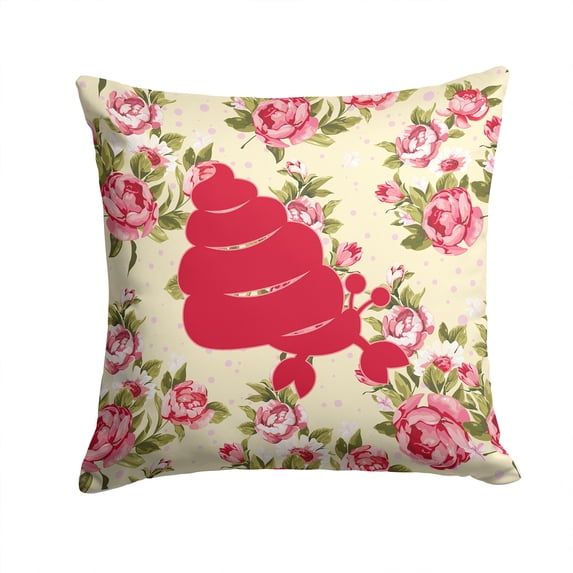 Hermit Crab Shabby Chic Yellow Roses Fabric Decorative Pillow