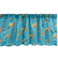 thumbnail image 1 of Ambesonne Hermit Crab Valance Pack of 2, Sea Animals Seashells, 54"X12", Deep Sky Blue Amber, 1 of 3