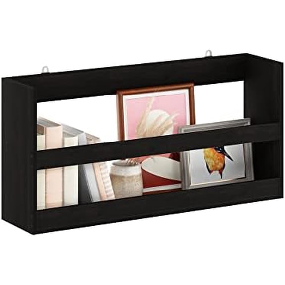 Hermite Multipurpose Wall Mounting Storage Shelf, Espresso