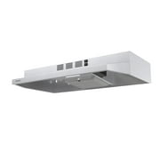 Under Cabinet Range Hood 30 inch Ducted/Ductless Convertible Kitchen Hood  Stainless Steel Vent Hood w/LED Light 2 Speed Exhaust Fan Black 