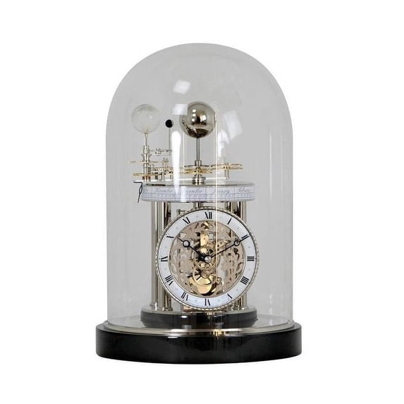 Hermle 22836742987 Astrolabium II Mantel & Table Clock - Black Piano