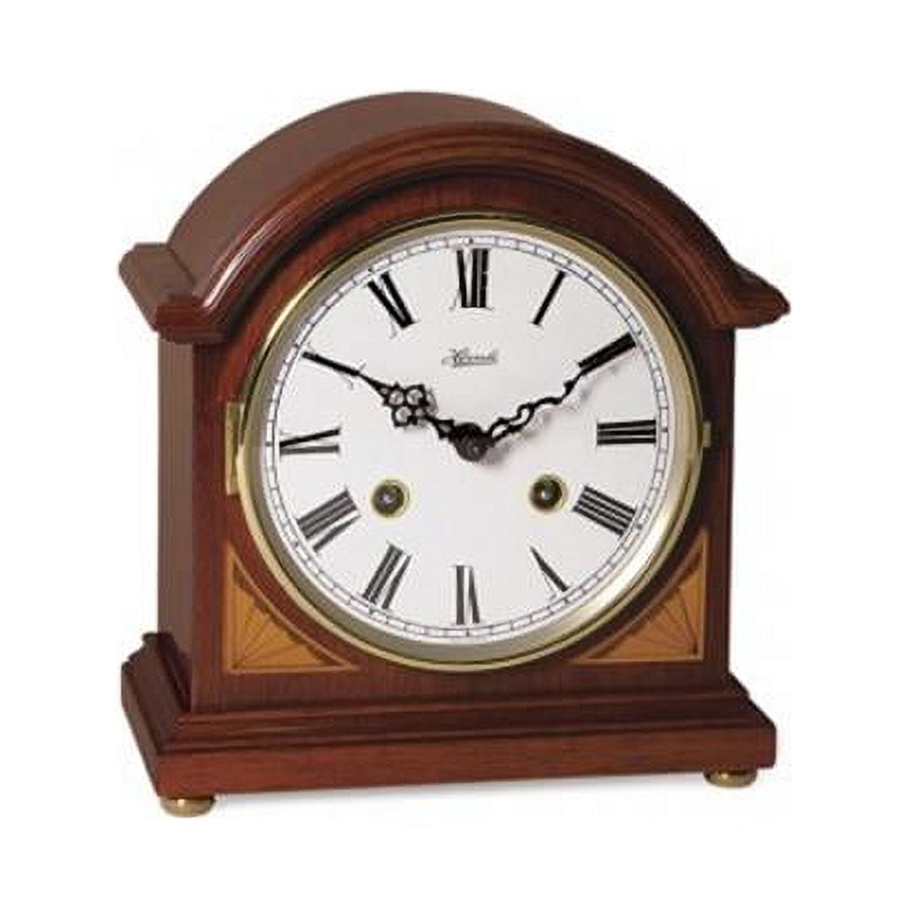 Hermle 22857N90130 Liberty Mechanical Barrister Mantel Clock Cherry