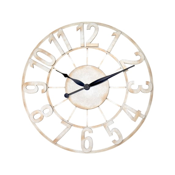 Hermle 24" Silver and Black Round Wall Clock