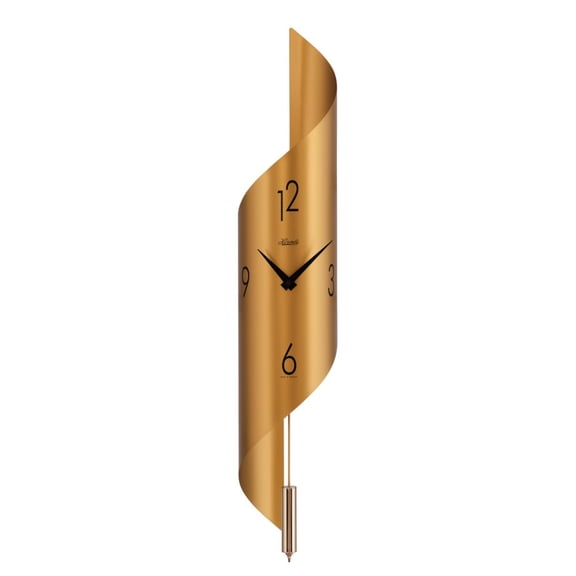 Hermle 27" Gold and Black Pendulum Wall Clock