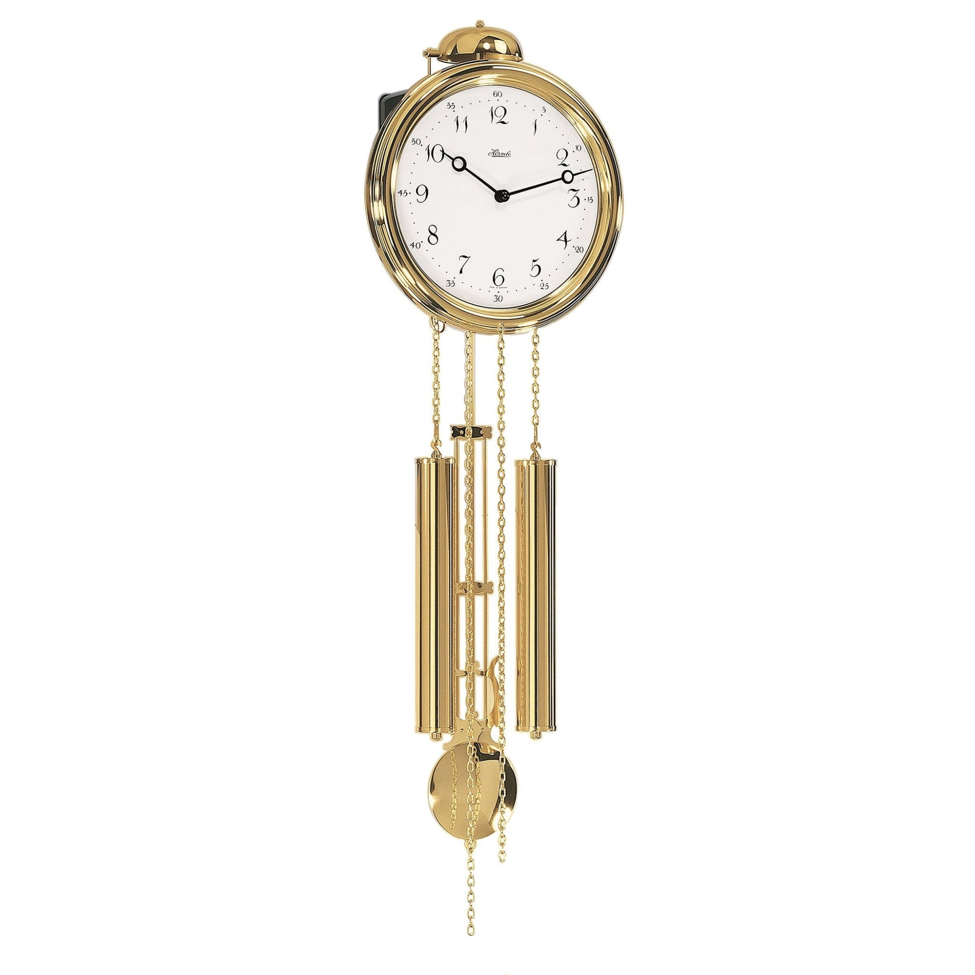 Hermle 27" Gold and White Pendulum Wall Clock - Walmart.com
