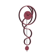 Hermle 27 Red and Black Modern Pendulum Wall Clock