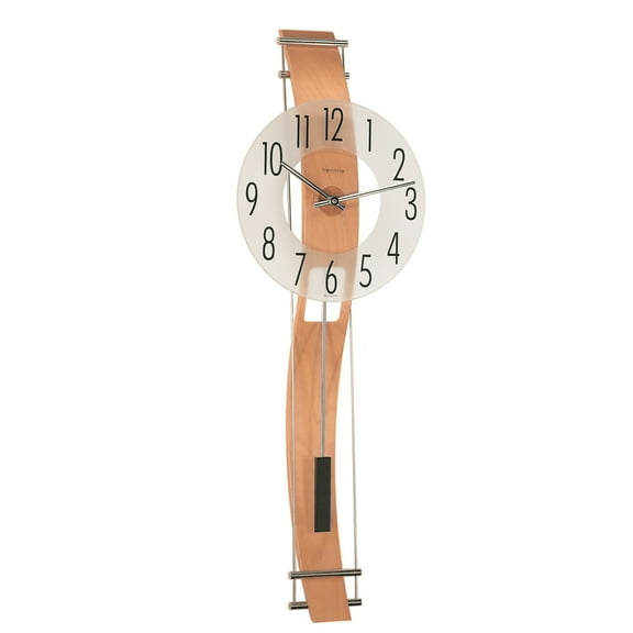 Hermle 32" Brown and Silver Pendulum Wall Clock