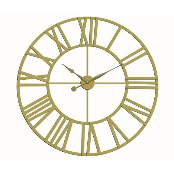 Hermle 32" Gold Round Gallery Wall Clock