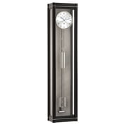 Hermle 52 Black and White Rectangular Flat Top Pendulum Wall Clock