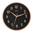 thumbnail image 1 of Hermle Round Wall Clock with Numeral Markers - 16" - Rose Gold and Black, 1 of 1