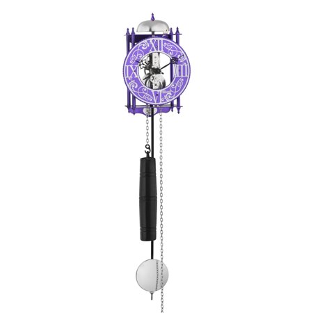 Hermle Skeleton Round Wall Clock with Pendulum - 24" - Purple