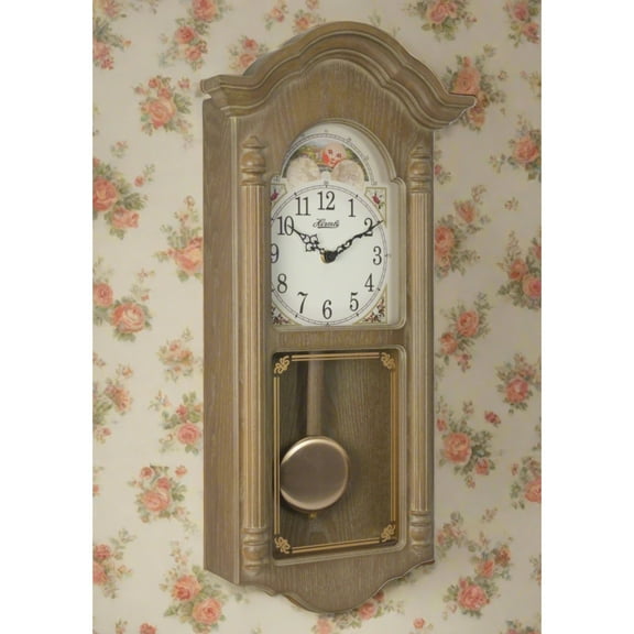 Hermle Westminster Chimes Wall Clock - 22" - Smoked Brown Finish