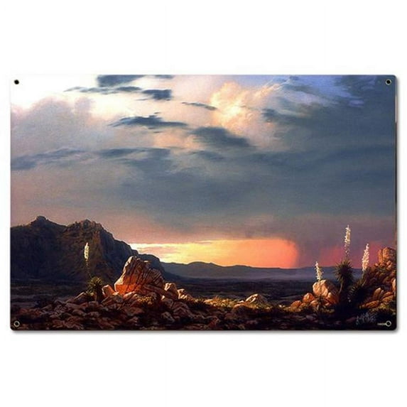 Hermon Adams Arizona Rain Satin Metal Sign - 24 x 16 in.