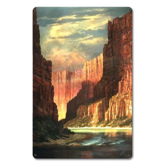 Hermon Adams Colorado River Satin Metal Sign - 12 x 18 in.