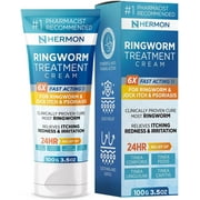 Hermon Powerful Antifungal Ringworm Cream - Treatment for Ringworm, Jock Itch, Eczema, Tinea Versicolor, Athlete's Foot - 100ml