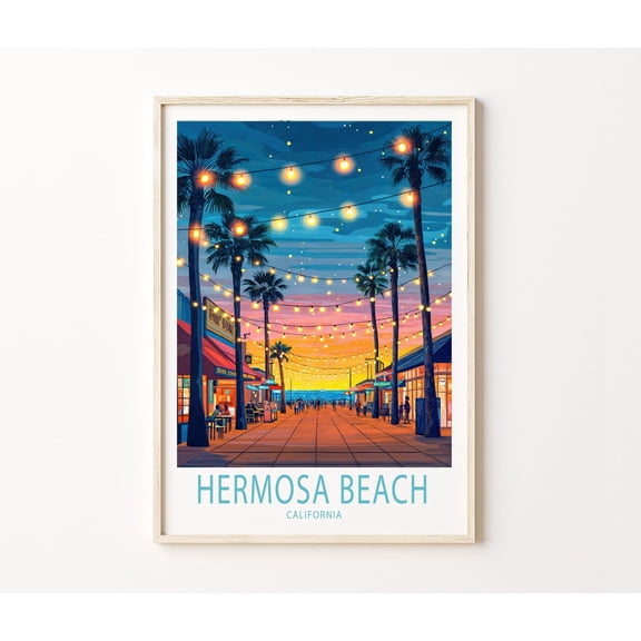 Hermosa Beach California Sunset Home Decor