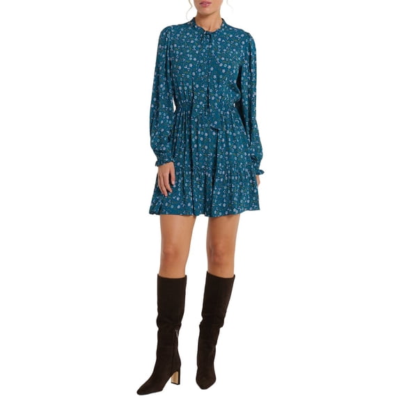 Hermoza womens Lee Collared Mini Dress, xs, Blue