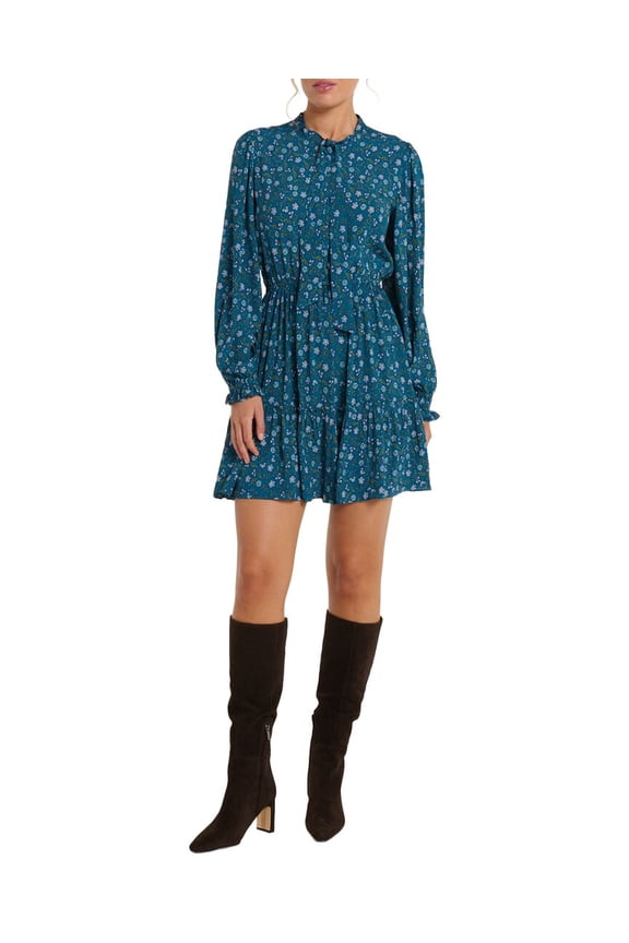 womens Lee Collared Mini Dress, xs, Blue