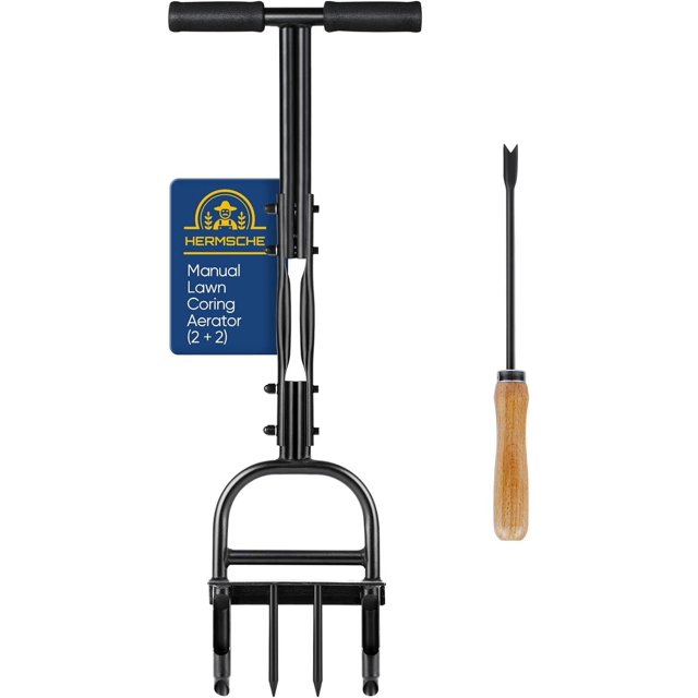 Hermsche Lawn Aerator Coring Tool Manual Plug Core Aerators Lawn