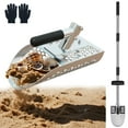 thumbnail image 1 of Hermsche Long Handle Sand Scoop for Metal Detecting, Metal Detector Scoop, Heavy Duty Stainless Steel Sand Sifter Shovel for Beach, Handheld with Long Steel Pole for Underwater Treasure Hunting, 1 of 9