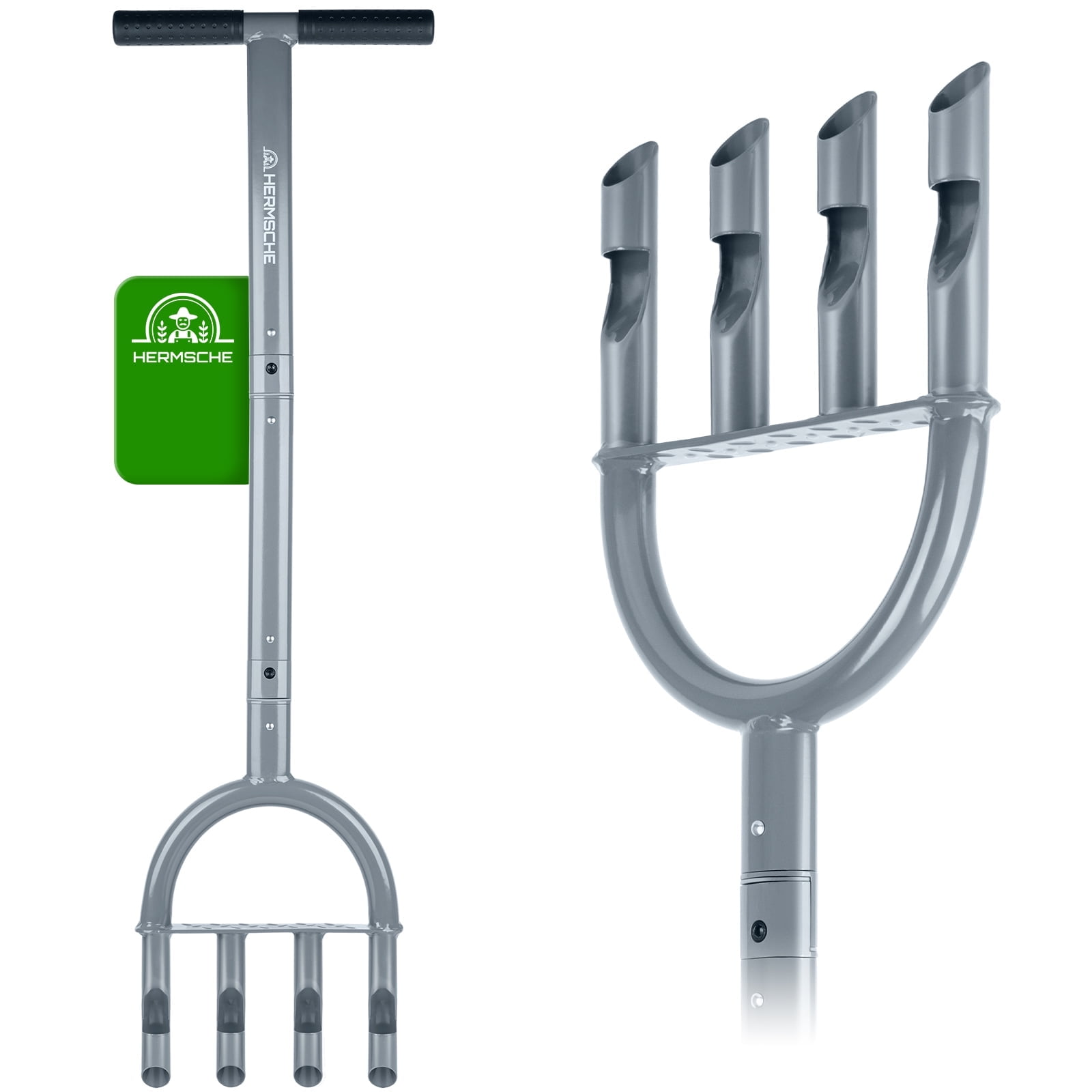 Hermsche Plug Core Aerator Manual Lawn Coring Aerator 4 Core with Slope