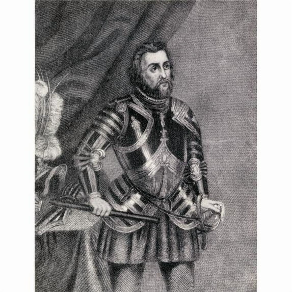Hernan Cortes Marques Del Valle De Oaxaca 1485-1547. Spanish Conquistador Poster Print