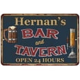 thumbnail image 1 of Hernan's Green Bar & Tavern Rustic Sign 8 x 12 Matte Finish Metal 108120047703, 1 of 1