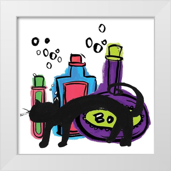 Hernandez, Larisa 26x26 White Modern Wood Framed Museum Art Print Titled - Toilin Trouble II