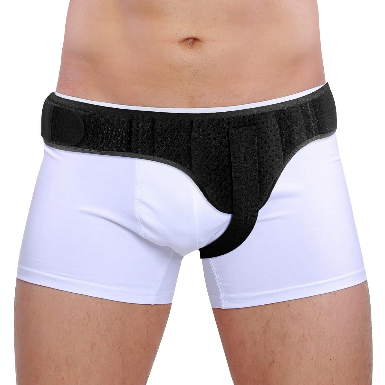 SIISLL Hernia Belt Truss with Removable Compression Pads for Men and Women Left or Righ Side Supportive Groin Pain for Pre or Post-Surgical Scrotal, Femoral, Comfortable Adjustable Waist Strap Guard