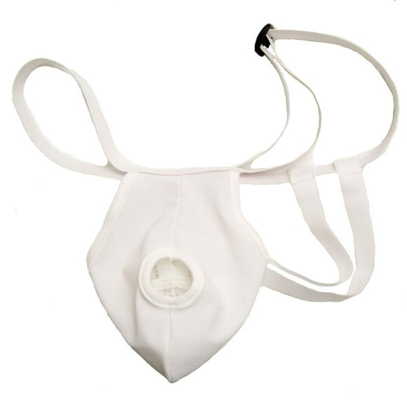 FlexaMed Hernia Gear Suspensory Scrotal Support with Leg Straps Breathable Medium