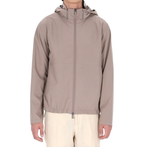 Herno Beige Waterproof Nylon Bomber Jacket (Men's)