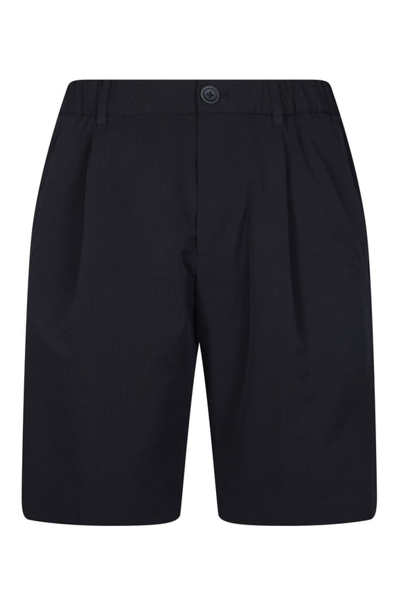 Black Technical Coulisse Textured Pattern Shorts (Men's)