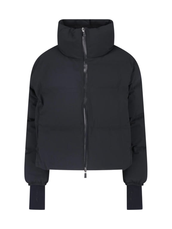 Black Zip High-Neck Down Jacket (Women's)