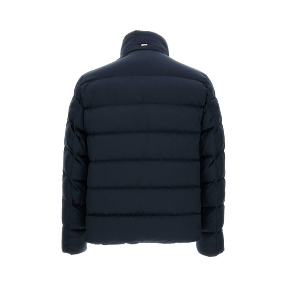 Herno Blue Arendelle Faux Fur Bomber Jacket (Men's)