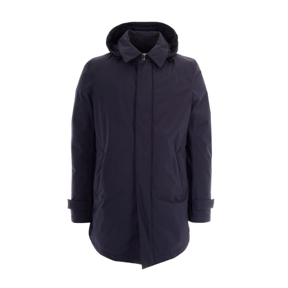 Herno Blue Technical Hooded Down Jacket (Men's)
