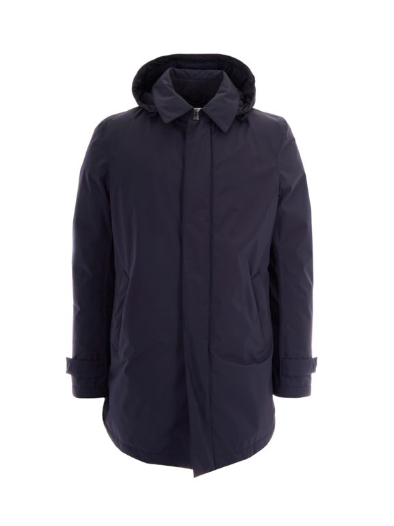 Blue Technical Hooded Down Jacket (Men's)