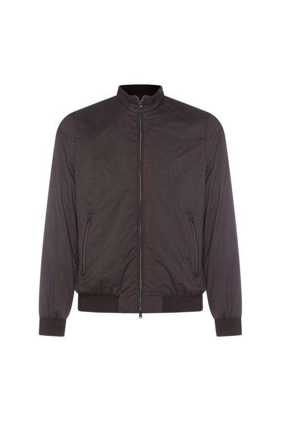 Brown Classic Jacket With Structured Silhouette (Men's)