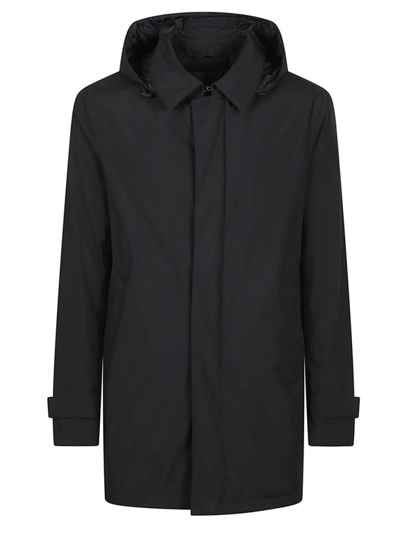 Concealed-Closure Classic-Collar Medium Down Jacket (Men's)