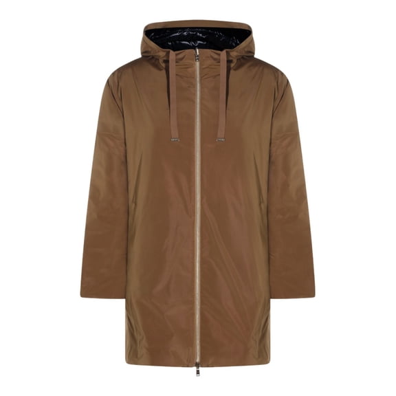 Herno Knee-Length Matte-Finish Coat With Structured Silhouette (Women's)
