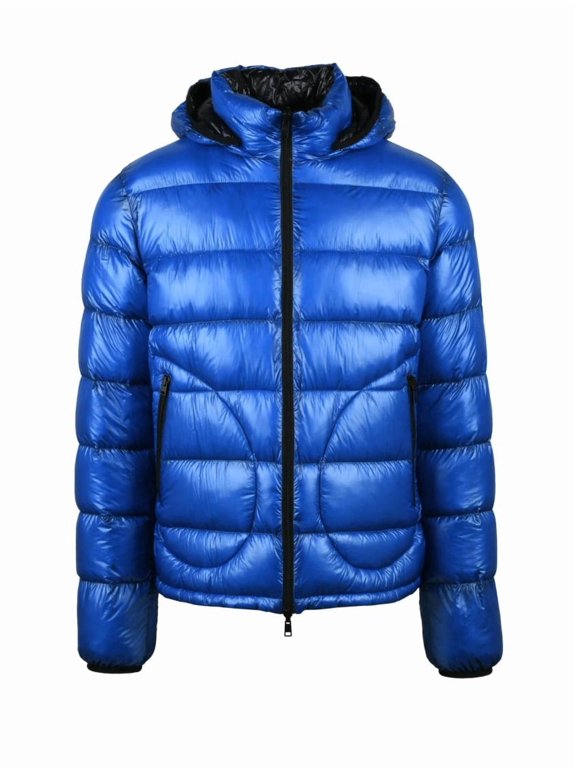 Blue Reversible Glossy Polyamide Down Jacket (Men's)
