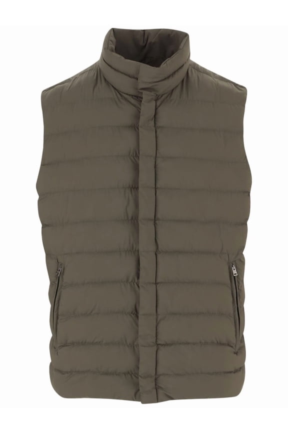 Military Green Padded Nylon Vest (Men's)