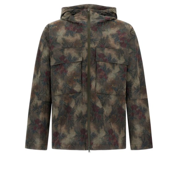 Herno Multicolor Tropical Pattern Ripstop Nylon Parka (Men's)