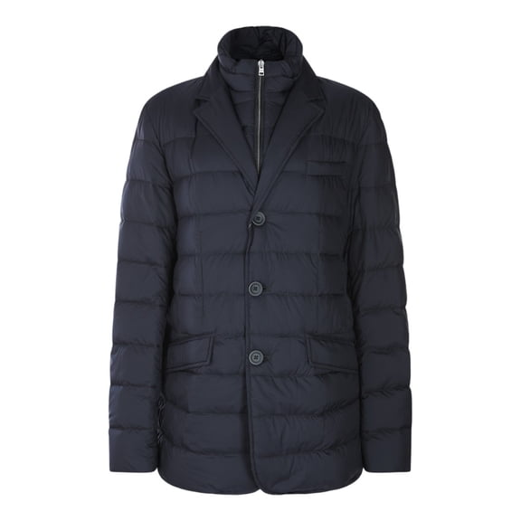 Herno Quilted Padded Coat With Blazer-Style Collar And Structured Design (Men's)