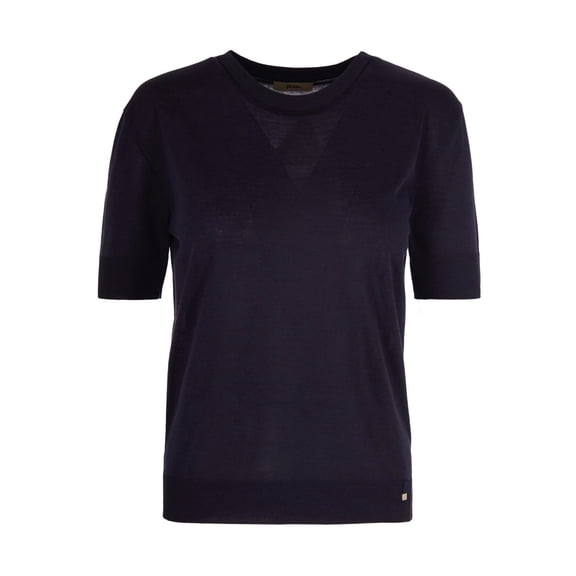 Herno Short-Sleeved Knit Top With Ribbed Details (Women's)