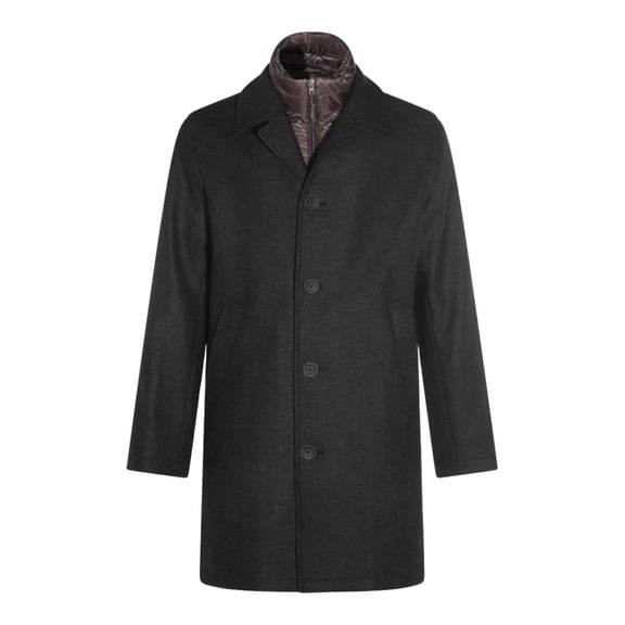 Herno Single-Breasted Dark Grey Herno Coat (Men's)