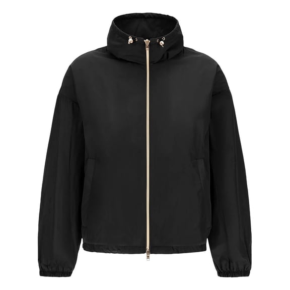 Herno Slightly Cropped Black Jacket With High Collar (Women's)
